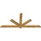 Ekena Millwork Kennewick Rough Sawn Timber Gable Bracket, Western Red Cedar, 72"W x 33"H x 2"D x 4"F, 11/12 Pitch GBW072X33X0204KEN00RWR - alternate 2